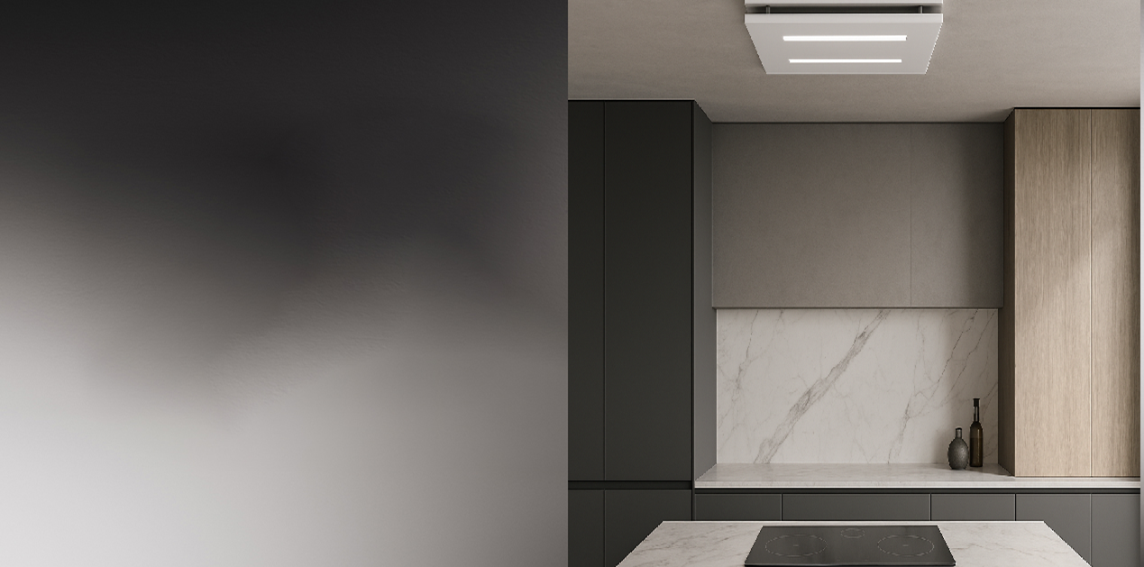 Small kitchen ceiling cooker hoods